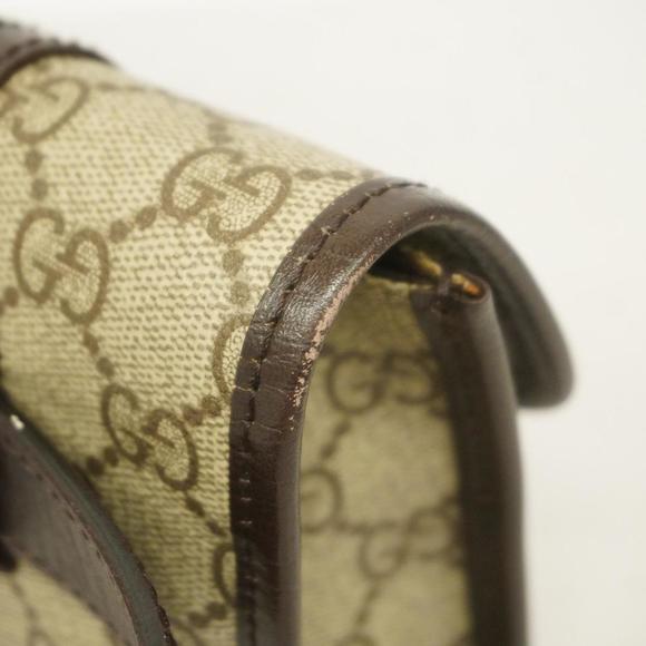 Gucci Waist Bag GG Supreme Sherry Line 152597 Leather Brown Men's Women's - Picture 6 of 10